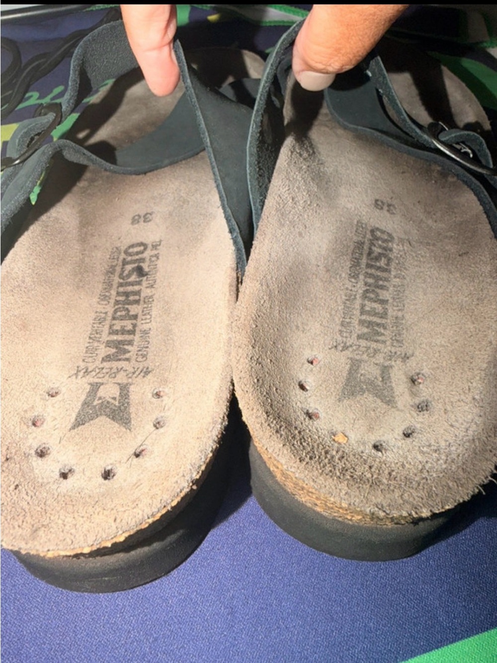 Mephisto Women's Helen Blue Sandals - Picture 3 of 7
